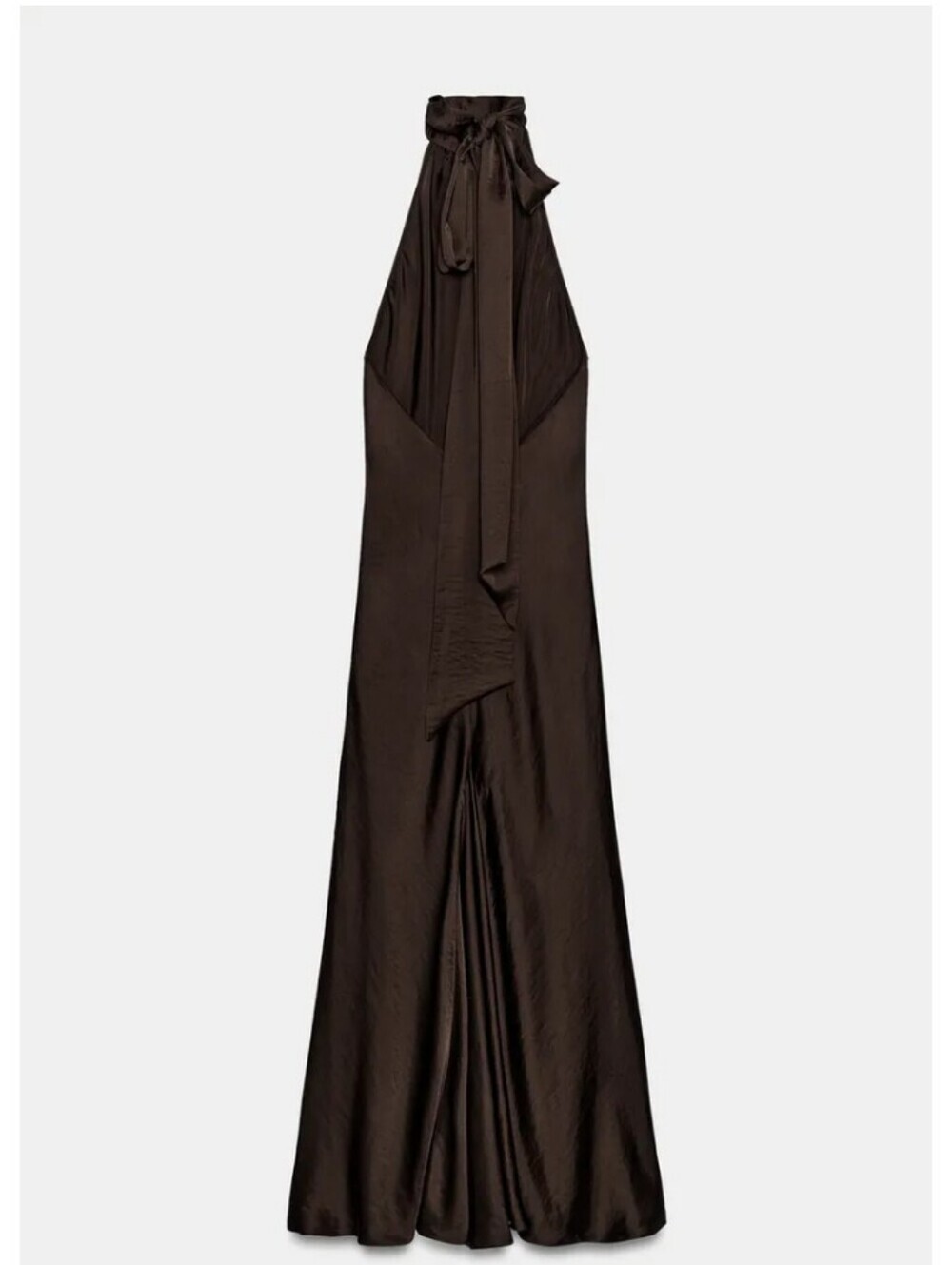 Zara ZW Collection Satin Halter Dress - Picture 9 of 10